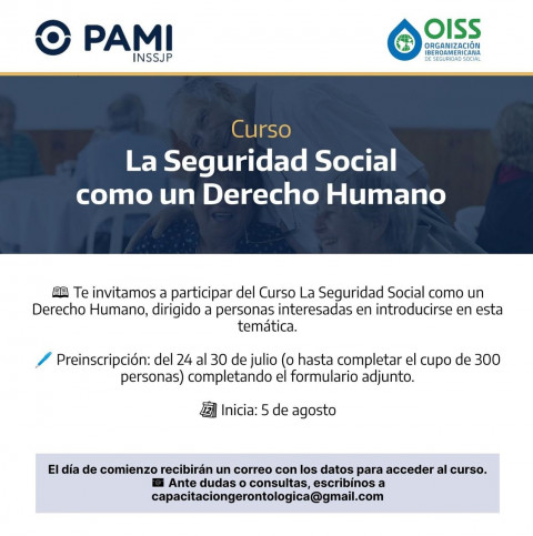 Curso “La Seguridad Social como un Derecho Humano”